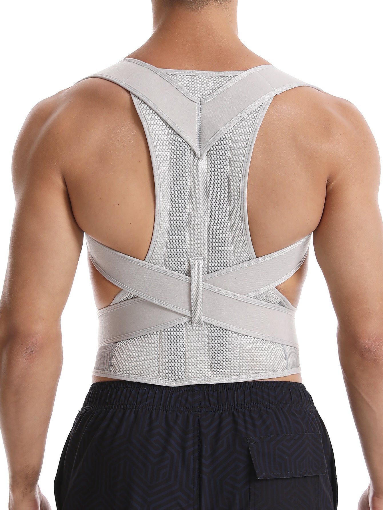 AXEN PostureAlign™ back posture corrector with adjustable straps for improved spinal alignment and support during fitness activities.